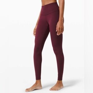 Lululemon Athletica High Rise Align 28” Cassis Colored Leggings W5CTES  SIZE 0